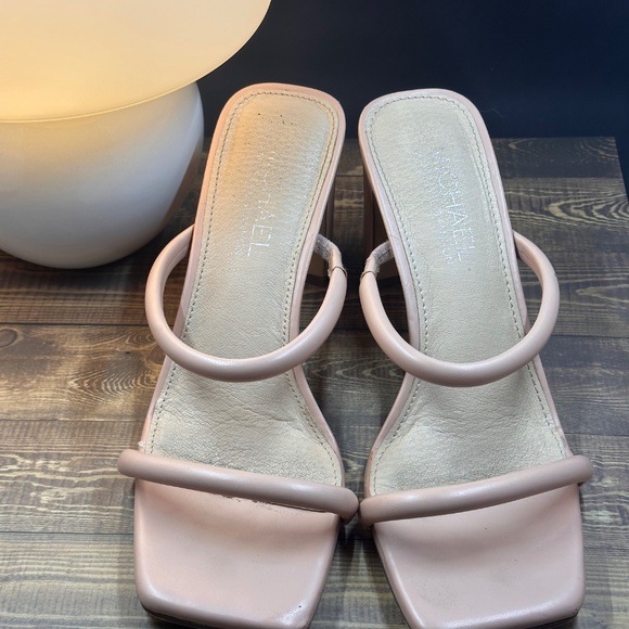 Michael by Michael Shannon – Nude Strappy Square-Toe Heels - Picture 3 of 6